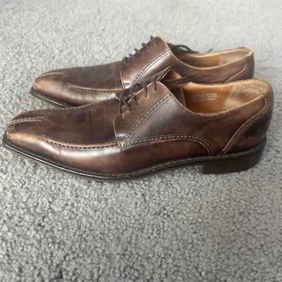 Caldoberia Coseauan Brown Leather Oxfords - Handmade in Italy - Sz. 43 - VGUC - Picture 2 of 14